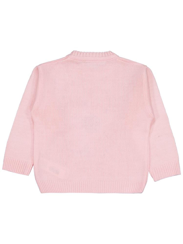 Civil Girls Büyük Çiçek Desenli 2-5 Yaş Kazak - Pembe