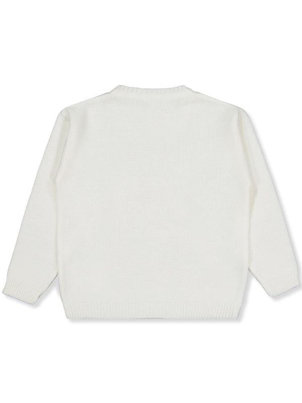 Civil Girls Düz 6-9 Yaş Kazak - Ekru