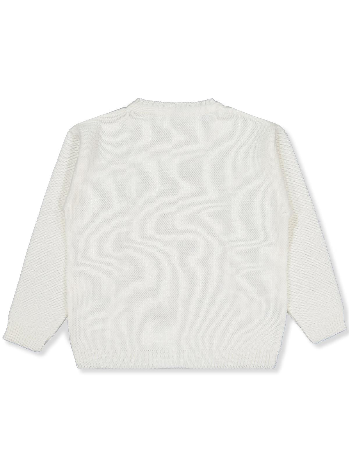 Civil Girls Düz 6-9 Yaş Kazak - Ekru