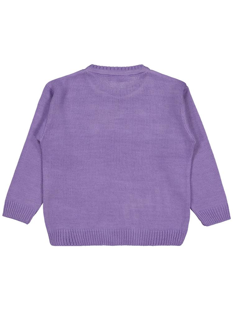 Civil Girls Düz 6-9 Yaş Kazak - Lila