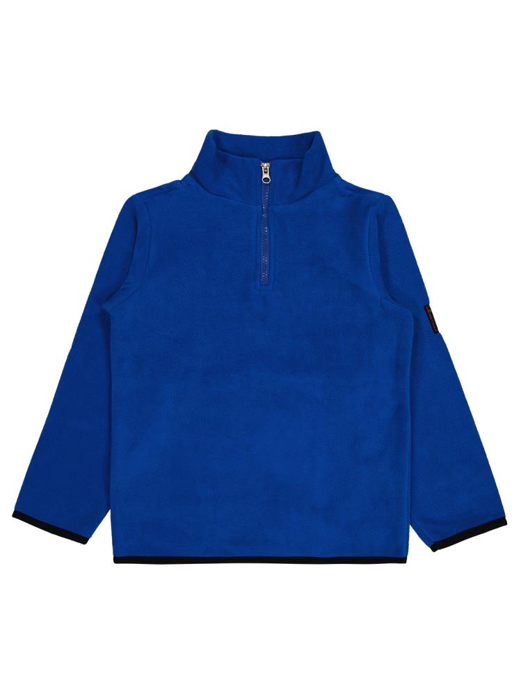 Civil Boys Fermuarlı Armalı Polar 6-9 Yaş Sweatshirt - Mavi