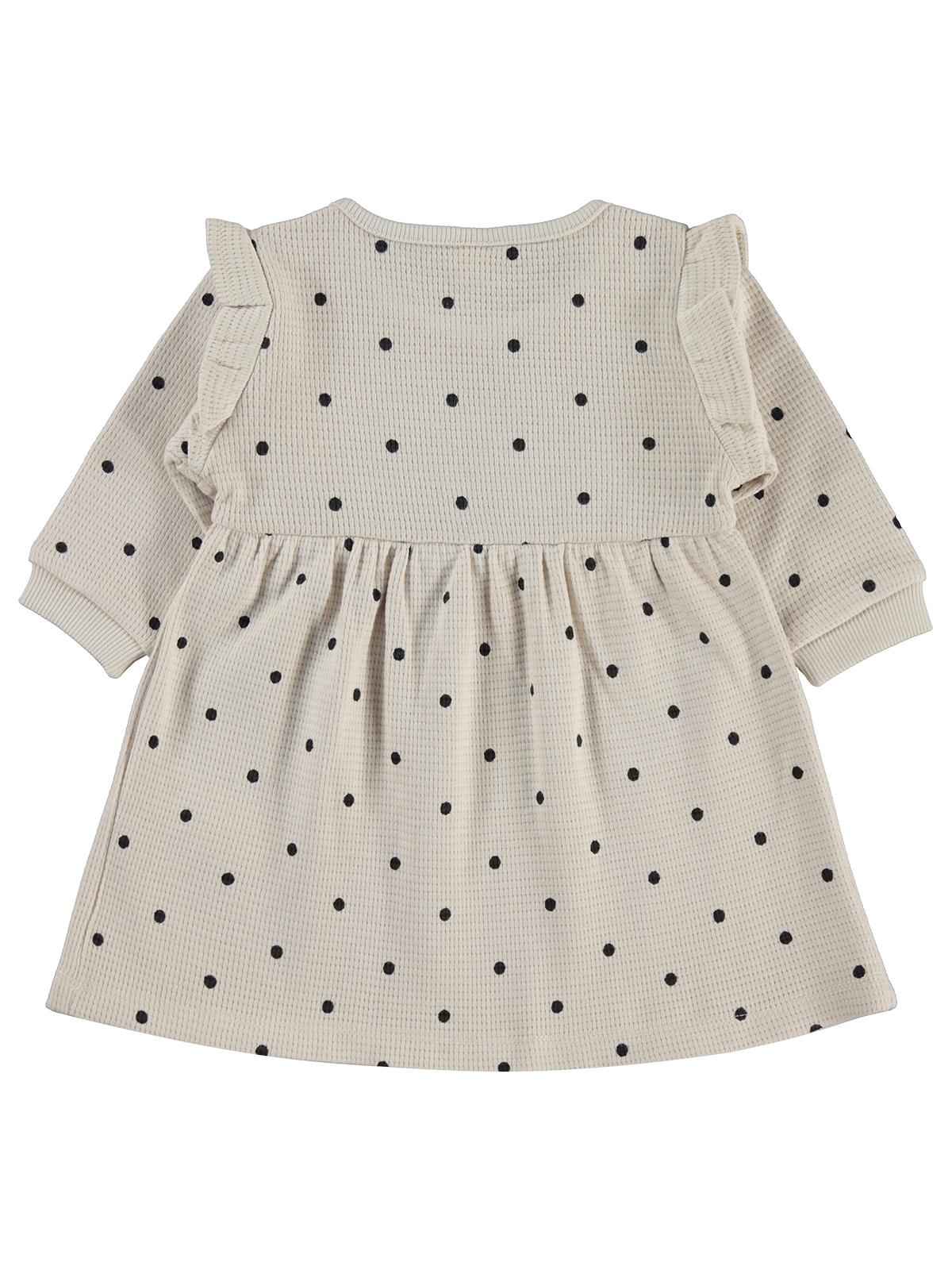 Civil Baby Uğur Böceği Nakışlı 6-18 Ay Elbise - Bej
