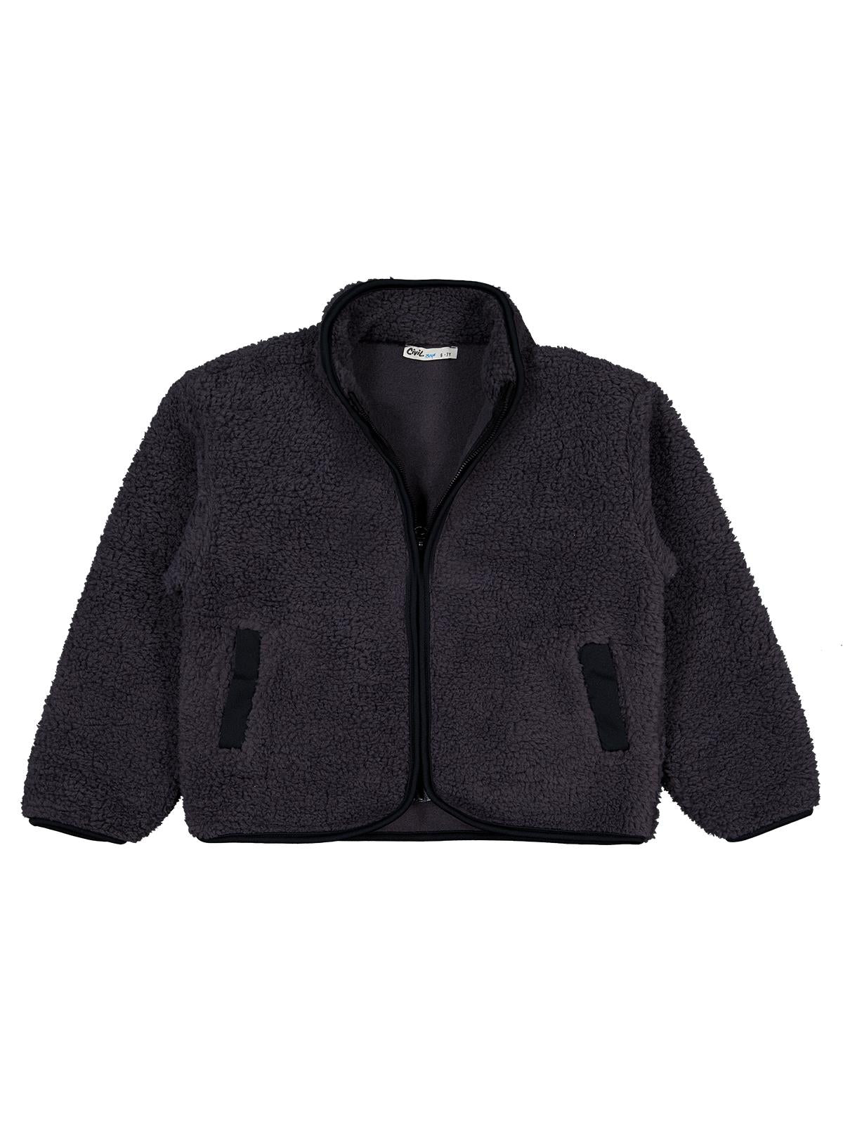 Civil Boys Biyeli Fermuarlı 10-13 Yaş Hırka - Gri