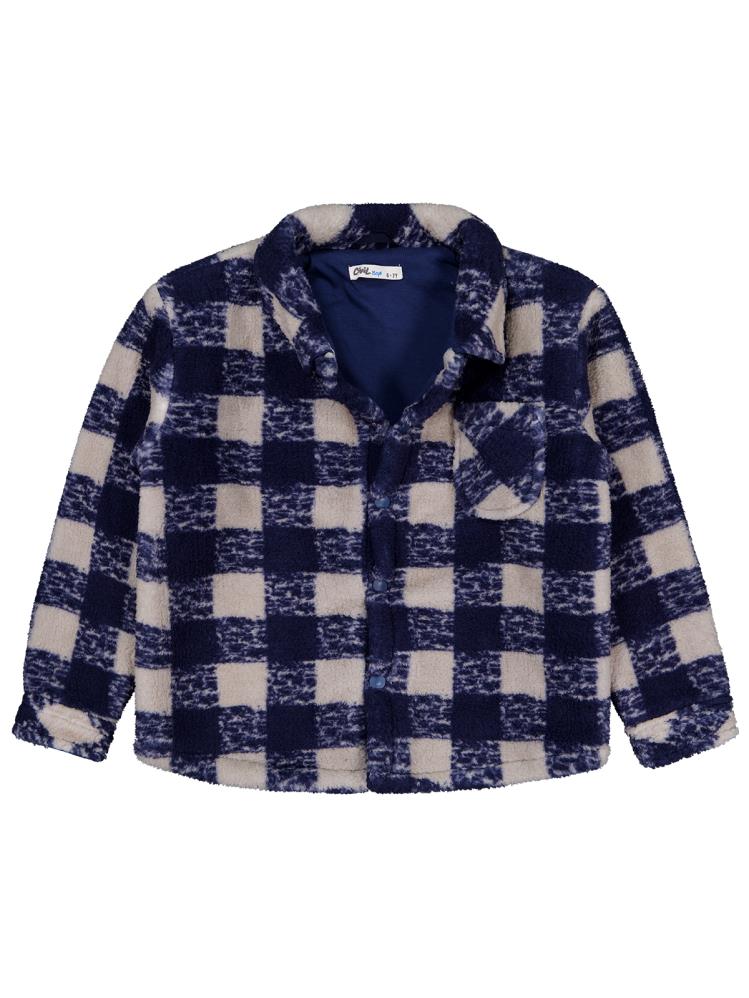 Civil Boys Ekoseli Welsoft 6-9 Yaş Gömlek - Lacivert