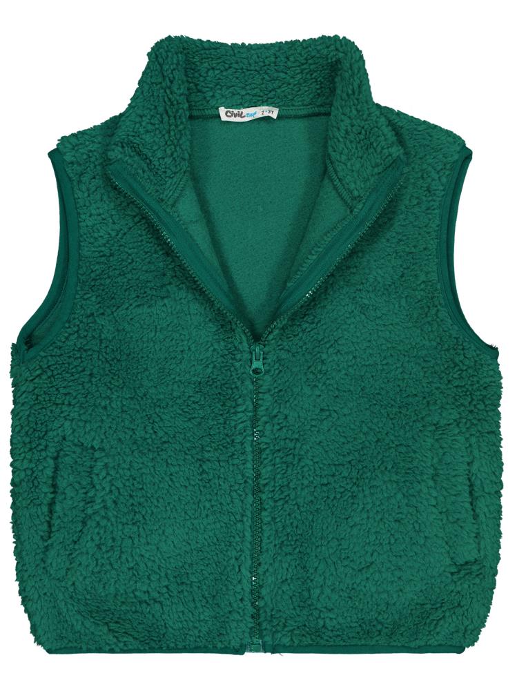 Civil Boys Cepli Fermuarlı 2-5 Yaş Yelek - Yeşil