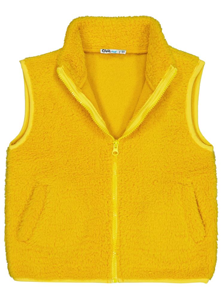 Civil Boys Cepli Fermuarlı 2-5 Yaş Yelek - Hardal