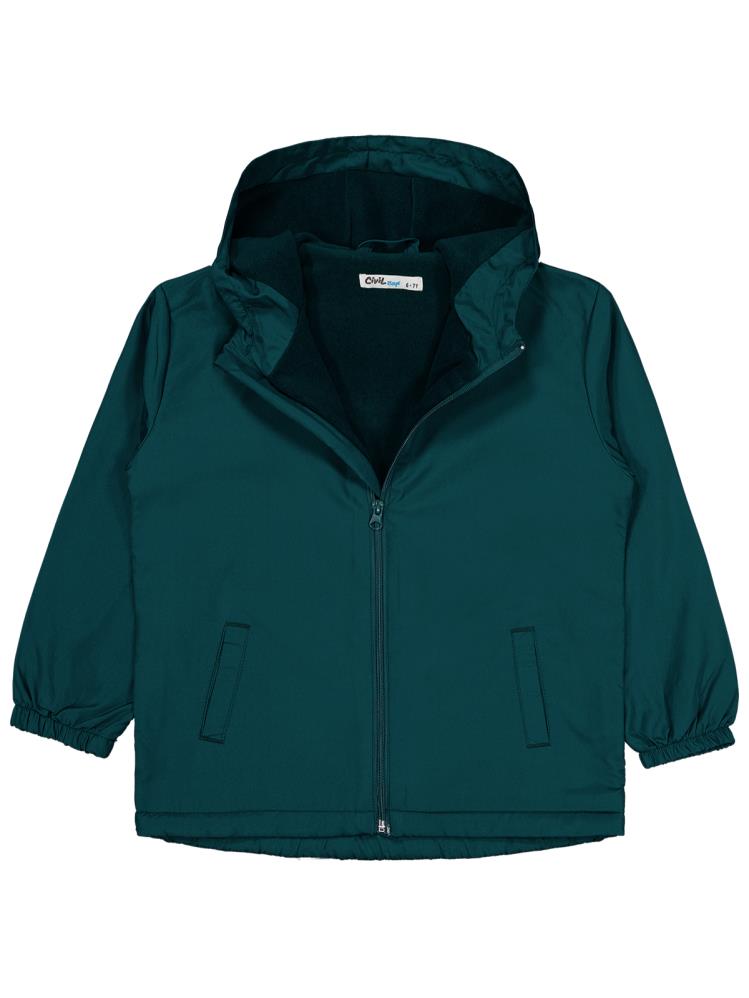Civil Boys İçi Polarlı Basic 6-9 Yaş Yağmurluk - Yeşil