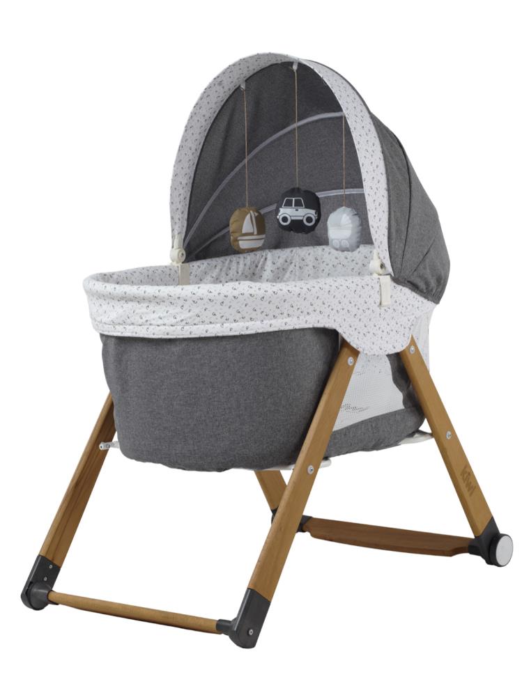 Kiwi Sleeper Portatif Anne Yanı Beşik - Gri