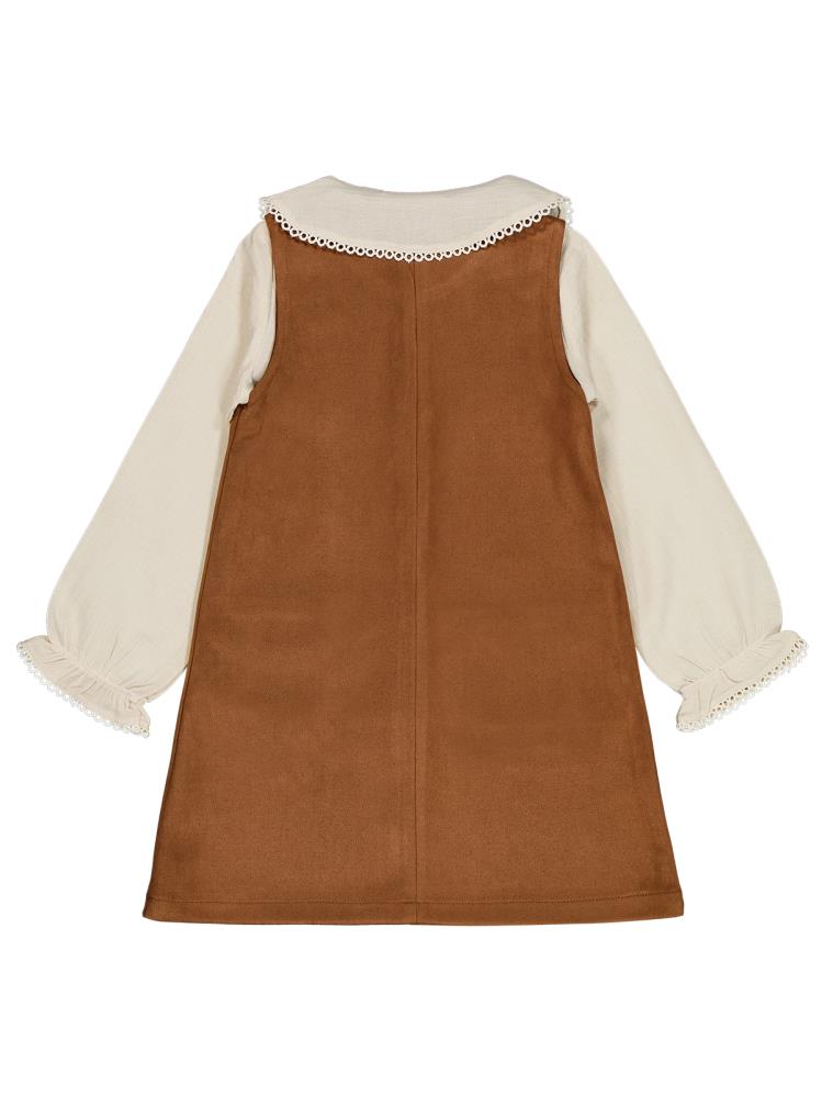 Civil Girls 6-9 Yaş Elbise - Kahve