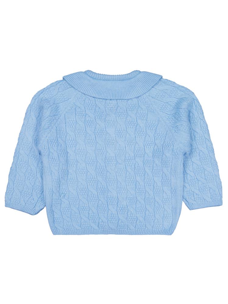 Civil Girls Örgü Desenli 6-9 Yaş Hırka - Mavi