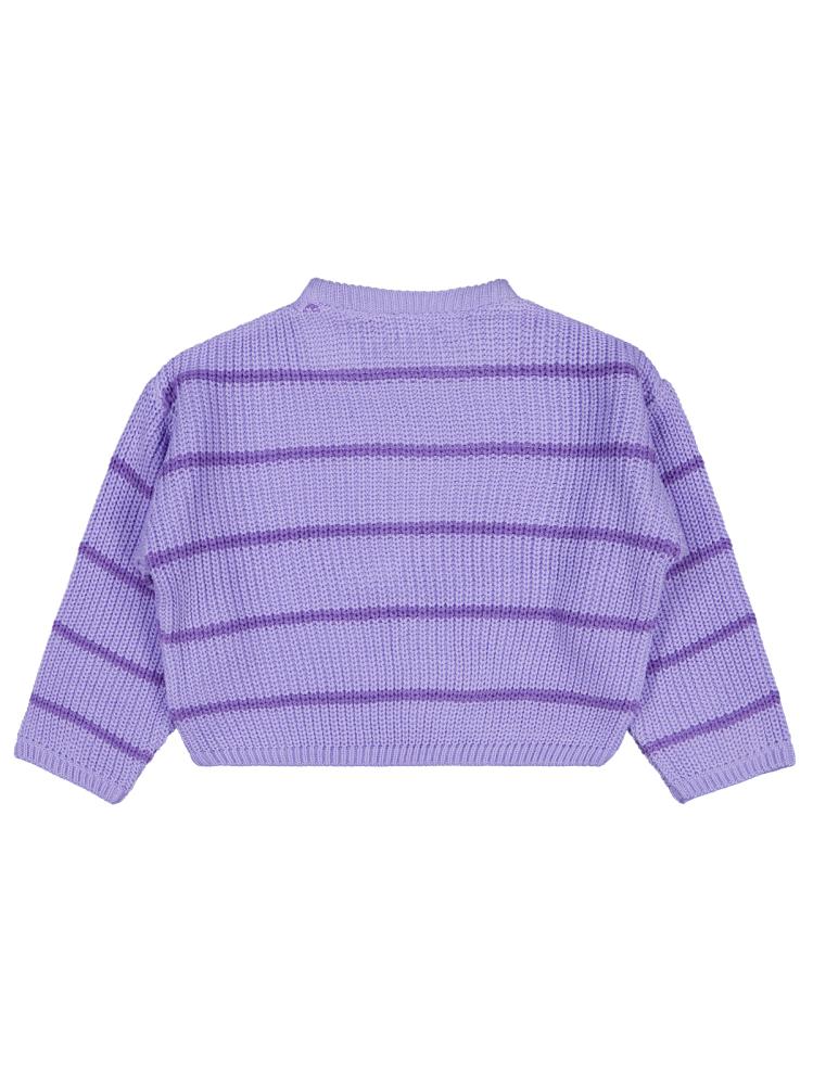 Civil Girls Çizgili 2-5 Yaş Kazak - Lila