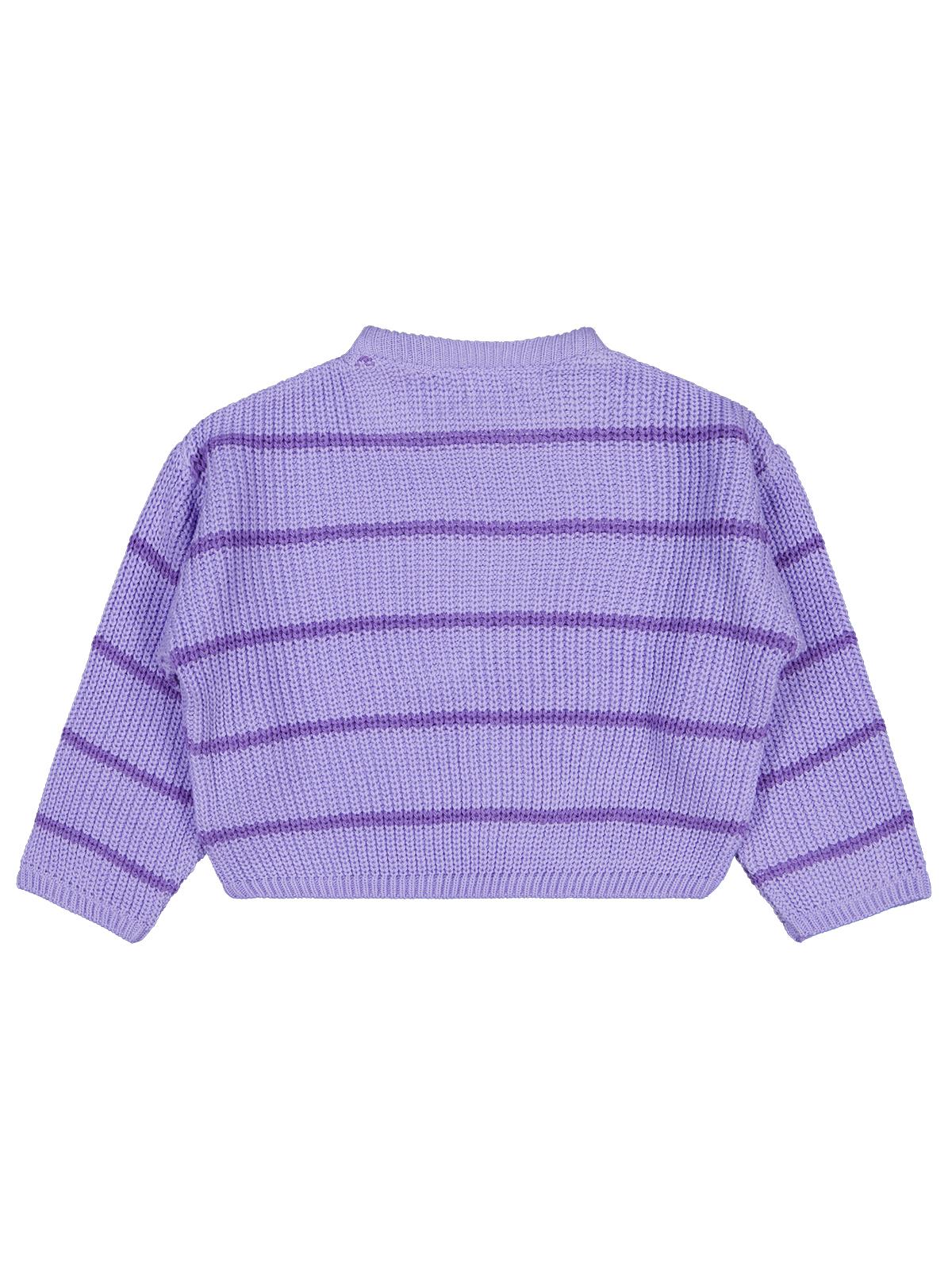 Civil Girls Çizgili 2-5 Yaş Kazak - Lila