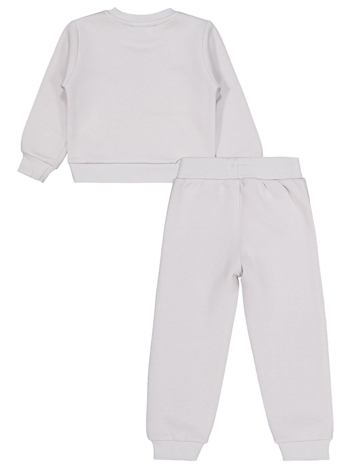 Civil Girls Çiçek Nakışlı 2-5 Yaş Eşofman Takımı - Gri