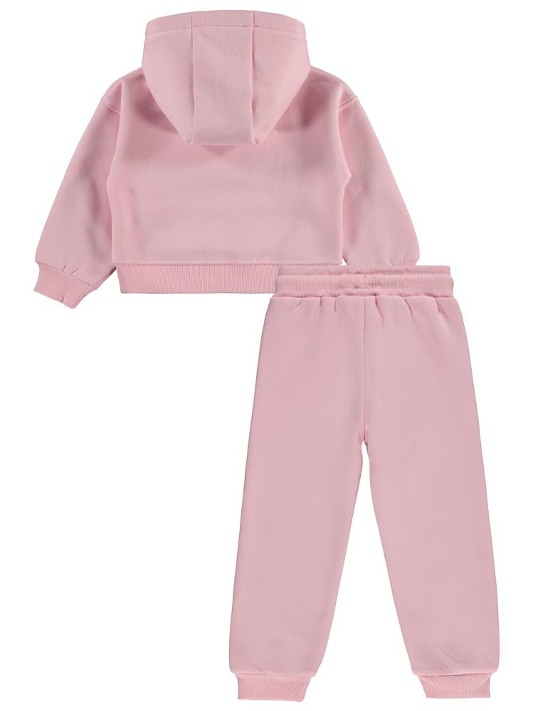 Civil Girls Paris Nakışlı 2-5 Yaş Eşofman Takımı - Pembe