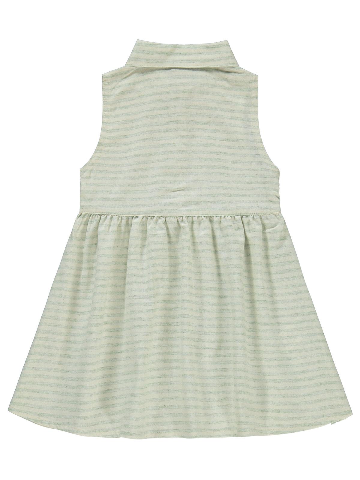 Civil Girls Çizgili 2-5 Yaş Elbise - Yeşil