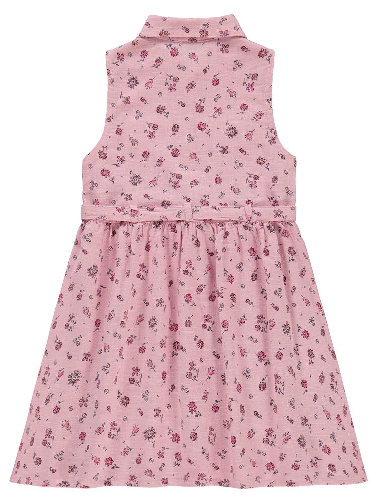 Civil Girls Çiçekli 6-9 Yaş Elbise - Pembe