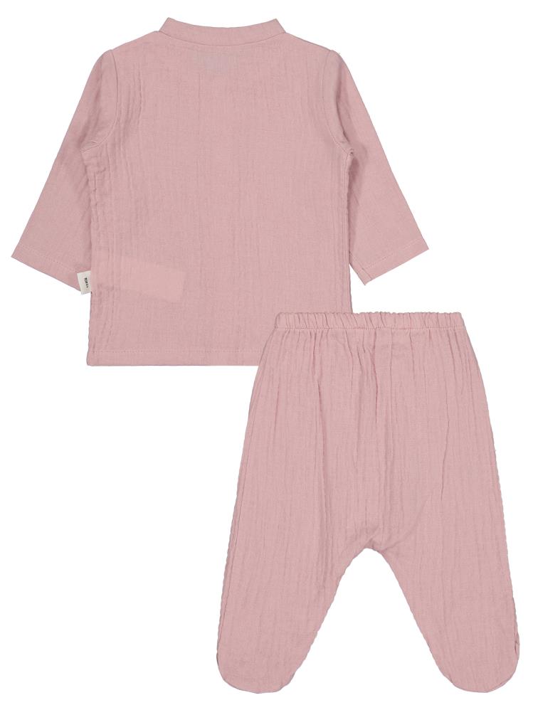 20255 Civil Baby Ayıcık Baskılı 1-9 Ay Pijama Takımı - Pembe