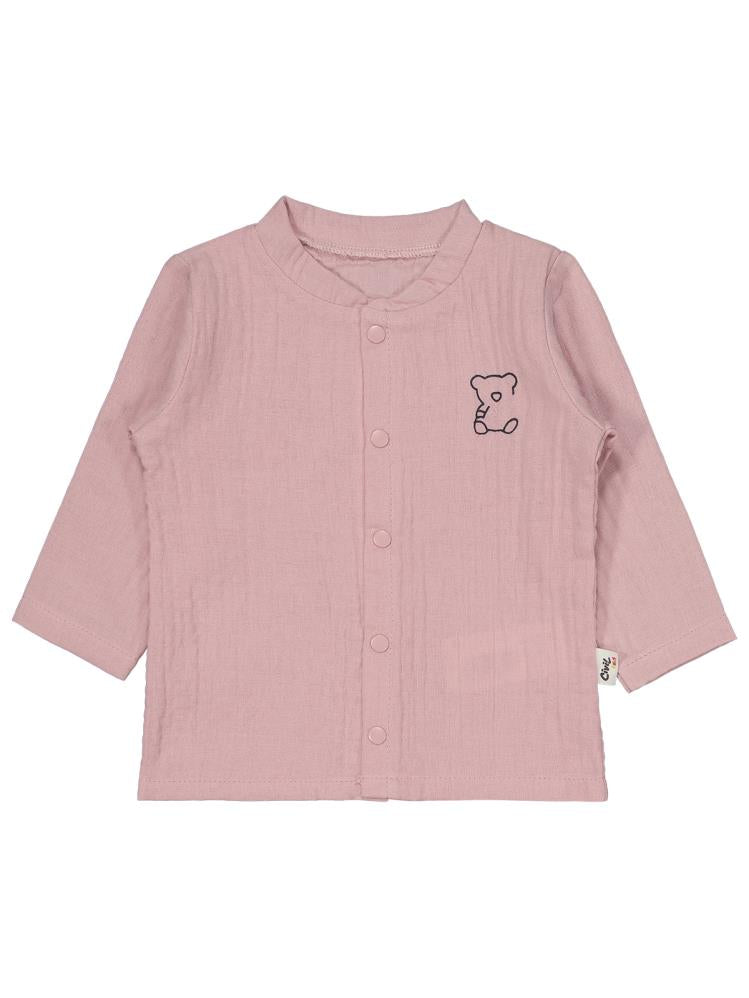 20255 Civil Baby Ayıcık Baskılı 1-9 Ay Pijama Takımı - Pembe