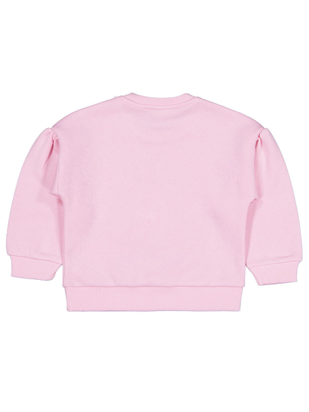 Civil Kız Çocuk Tavşan Nakışlı Sweatshirt | 3 İp Uzun Kol | Okul Kreş ve Günlük Kullanım - Pudra