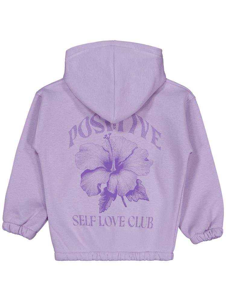 Civil Girls Çiçek Baskılı 6-9 Yaş Sweatshirt - Lila