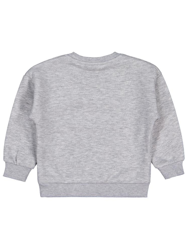 Civil Girls Pullu Kalp Nakışlı 2-5 Yaş Sweatshirt - Gri