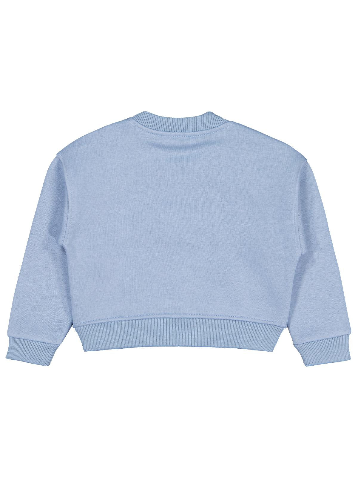 Civil Kız Çocuk Kelebek Aksesuarlı Sweatshirt | 3 İp Uzun Kol | Okul Kreş ve Günlük Kullanım - Mavi