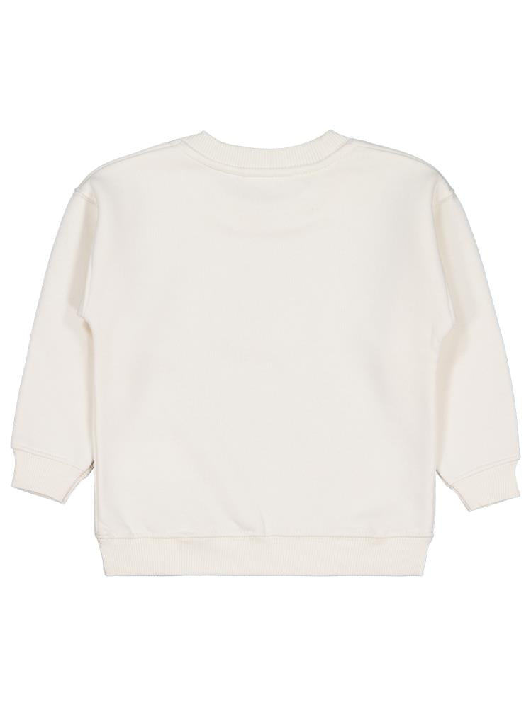 Civil Girls Leopar Baskılı 2-5 Yaş Sweatshirt - Ekru