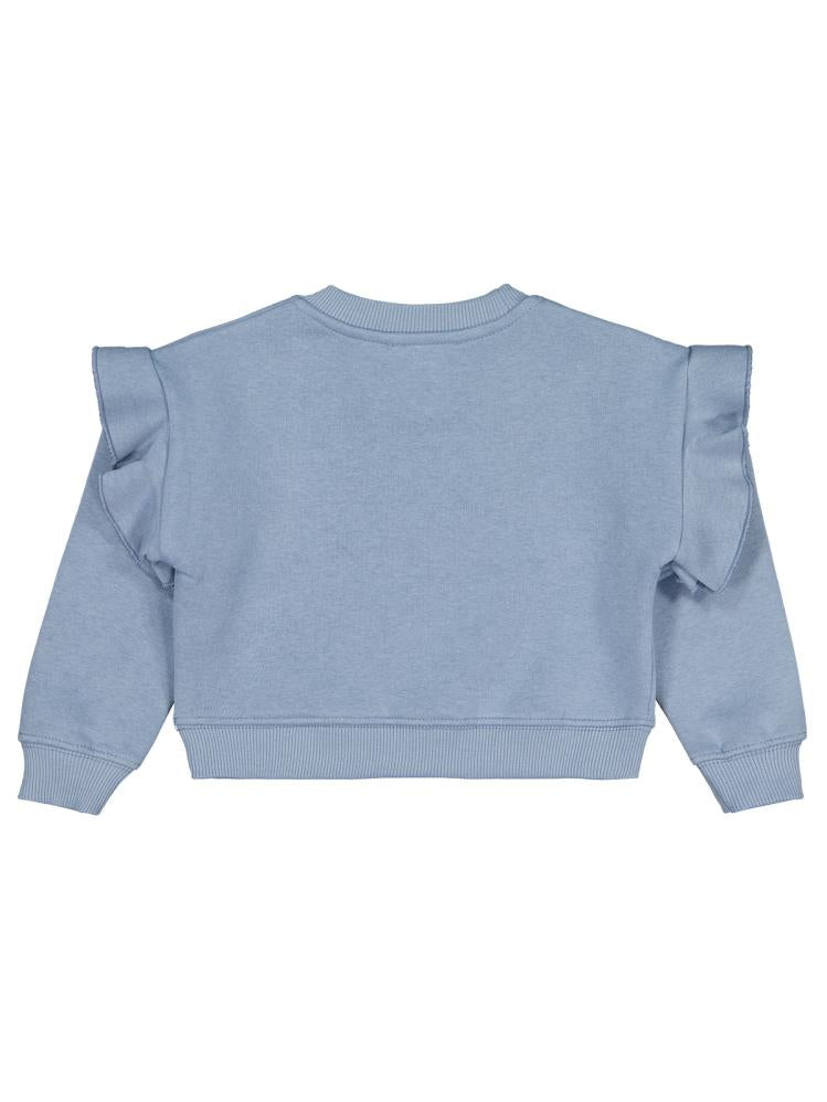 Civil Girls Kelebek Baskılı 2-5 Yaş Sweatshirt - Mavi