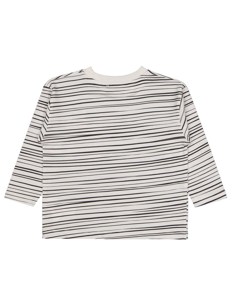 Civil Boys Çizgili Canavar Baskılı 2-5 Yaş Sweatshirt - Beyaz