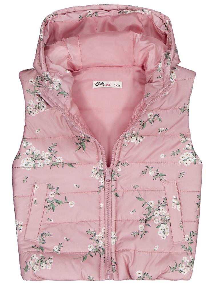 Civil Girls Çıtır Çiçek 2-5 Yaş Yelek - Pembe