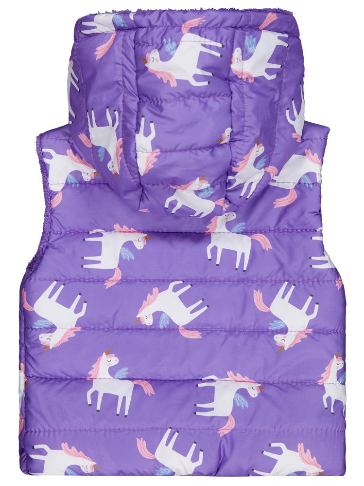 Civil Girls Unicorn Baskılı 2-5 Yaş Yelek - Lila