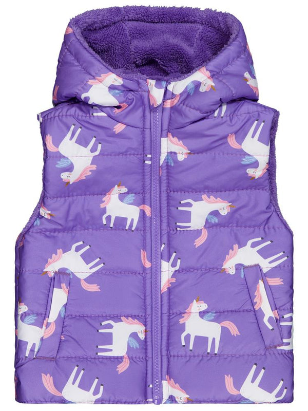 Civil Girls Unicorn Baskılı 2-5 Yaş Yelek - Lila