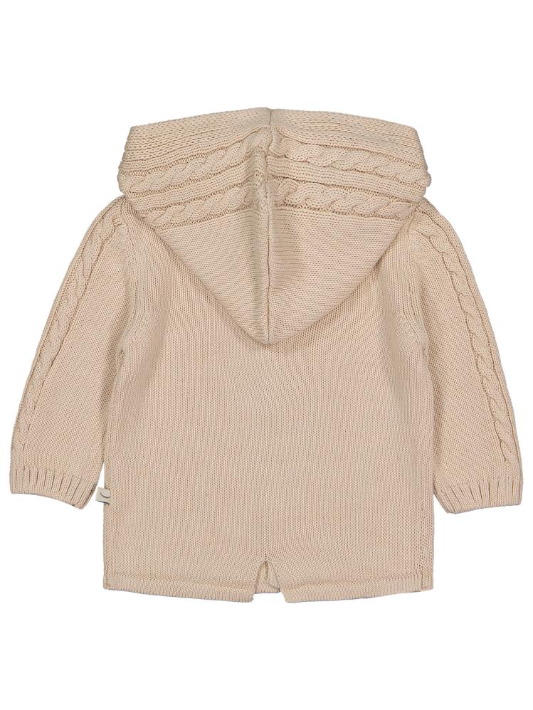 Beybek Kapşonlu Cepli 3-12 Ay Hırka - Bej