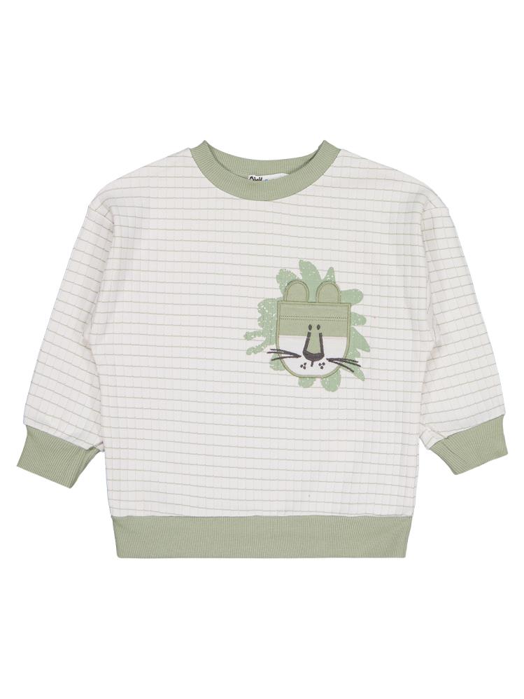 Civil Boys Aslan Nakışlı 2-5 Yaş Sweatshirt - Yeşil