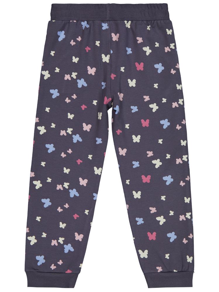 Civil Girls Kelebek Baskılı 6-9 Yaş Eşofman Altı - Gri