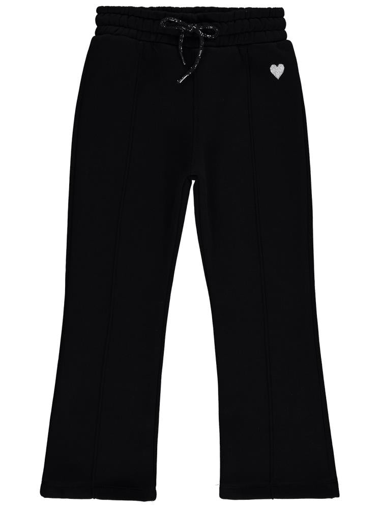 Civil Girls Kalp Nakışlı 6-9 Yaş Eşofman Altı - Siyah