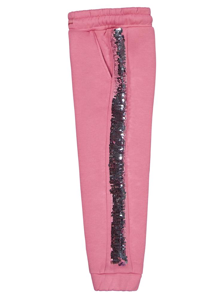 Civil Girls Şerit Pul Nakışlı 2-5 Yaş Eşofman Altı - Pembe
