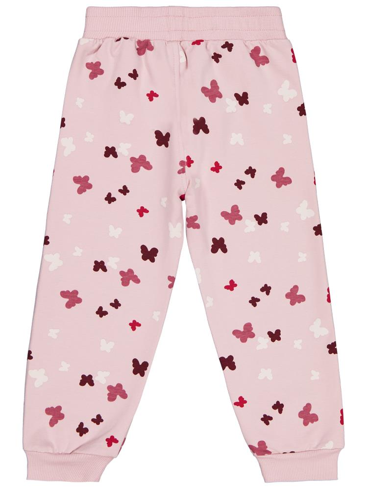 Civil Girls Kelebek Baskılı 2-5 Yaş Eşofman Altı - Pembe