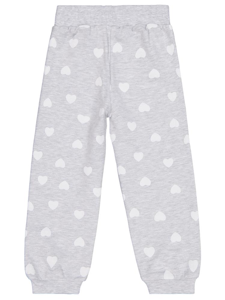 Civil Girls Kalp Baskılı 2-5 Yaş Eşofman Altı - Gri