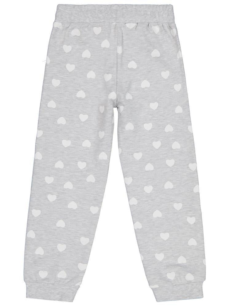 Civil Girls Kalp Baskılı 6-9 Yaş Eşofman Altı - Gri