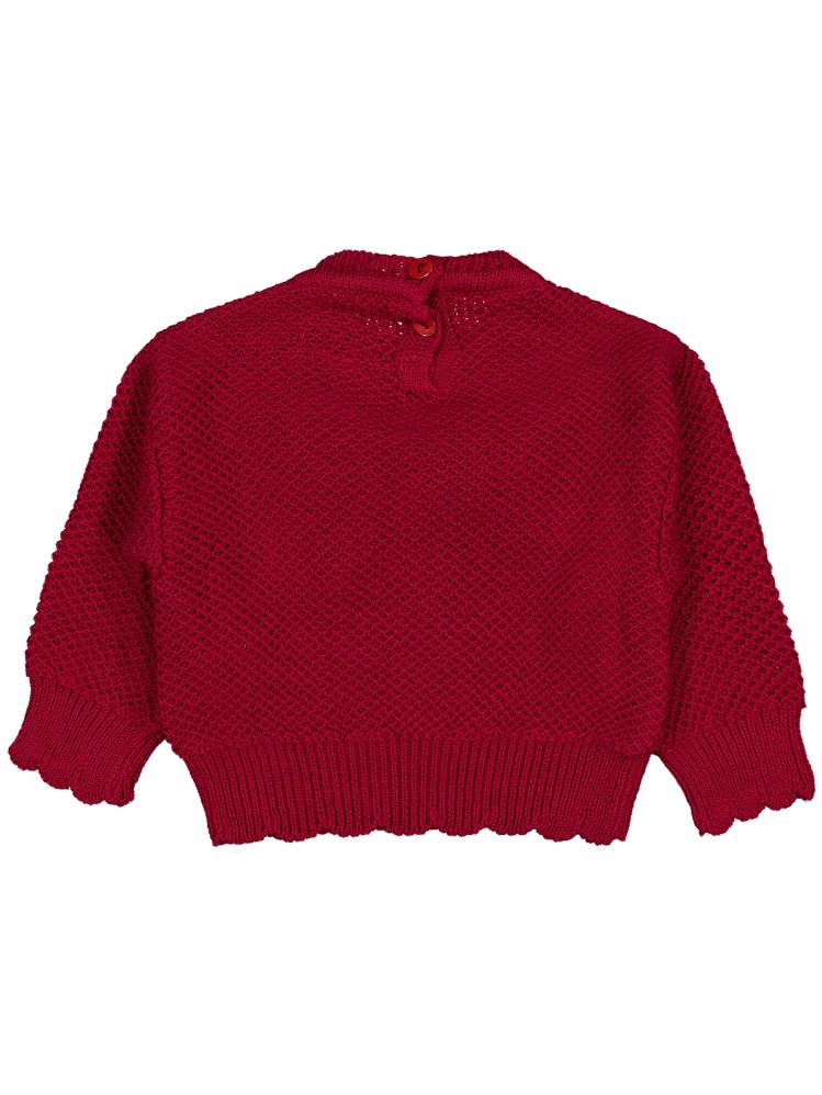 Civil Baby Fiyonk Detaylı 6-18 Ay Kazak - Kırmızı