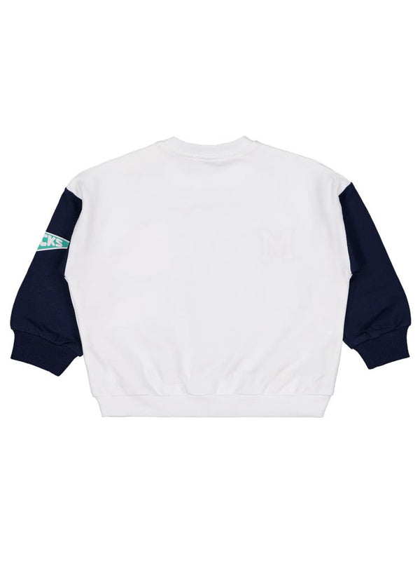 Civil Baby M Nakış 26 Baskılı  6-18 Ay Sweatshirt - Ekru
