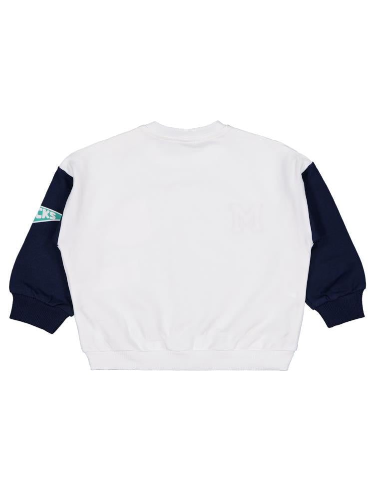 Civil Baby M Nakış 26 Baskılı  6-18 Ay Sweatshirt - Ekru