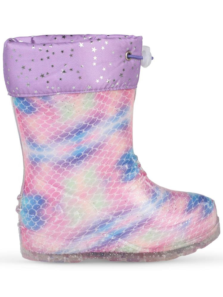 Civil Boots Simli Pul 26-30 Numara Yağmur Çizmesi - Lila