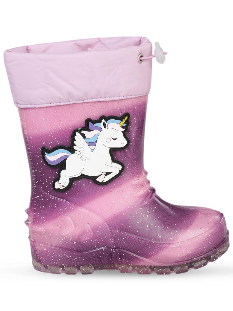 Civil Boots Simli Unicorn 22-28 Numara Yağmur Çizmesi - Lila