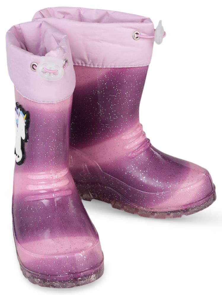 Civil Boots Simli Unicorn 22-28 Numara Yağmur Çizmesi - Lila