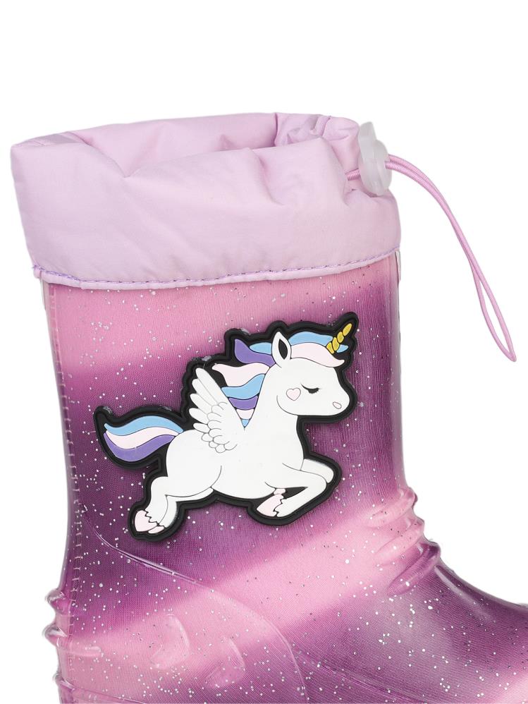Civil Boots Simli Unicorn 22-28 Numara Yağmur Çizmesi - Lila