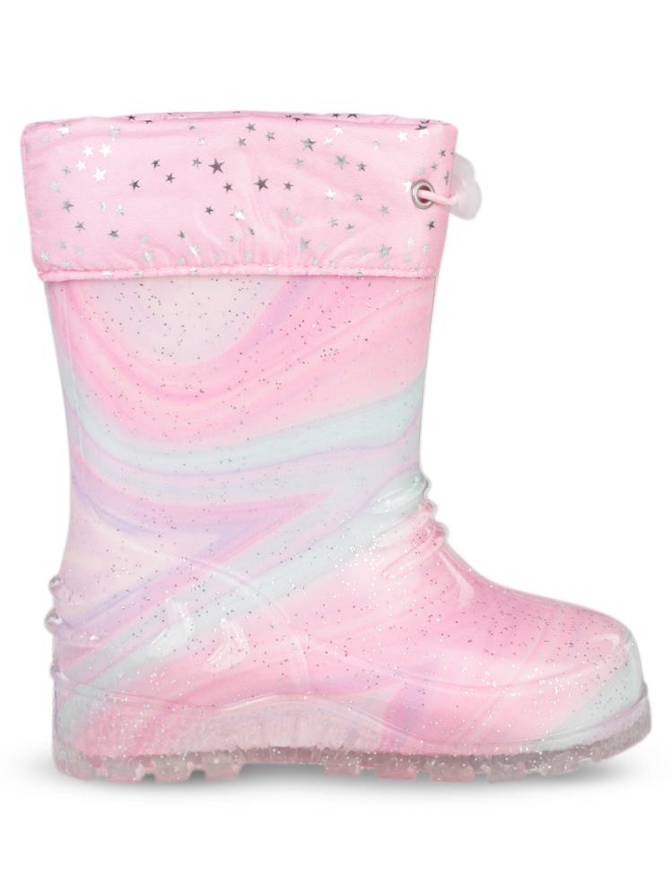Civil Boots Simli Batik 22-28 Numara Yağmur Çizmesi - Pembe