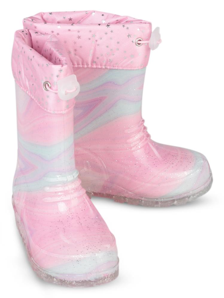 Civil Boots Simli Batik 22-28 Numara Yağmur Çizmesi - Pembe