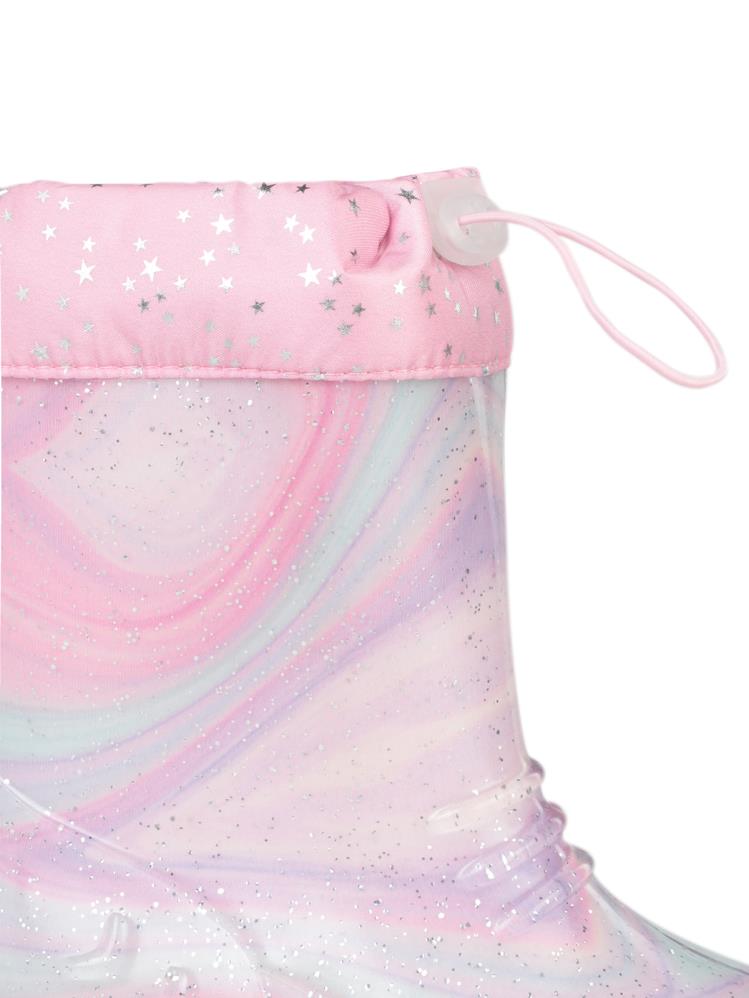 Civil Boots Simli Batik 30-36 Numara Yağmur Çizmesi - Pembe